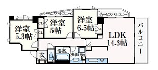 三ノ宮駅 徒歩10分 5階の物件間取画像